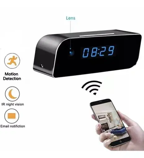 4K Wifi Gizli Kamera Bebek Bakıcı Kamera 1080p Masa Saati sesli kayıt