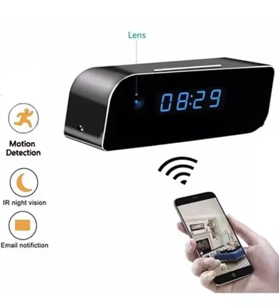 4K Wifi Gizli Kamera Bebek Bakıcı Kamera 1080p Masa Saati  sesli kayıt