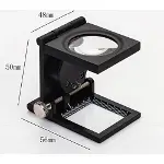 28x28 Mm Katlanır Sayaçlı Metal Lüp, 2 Led Işıklı Büyüteç Tekstil Th9005a-2