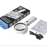 Usb Şarj Edilebilir Katlanabilir 3.510x Büyüteç 8 Ledli Masa Ve Eliçin  Taşınabilir Büyüteç Fs90rc-7