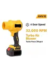 AHV-18 Turbo Hava Üfleyici | 4 Kademe Hız | 21V 431W Kablosuz Blower | 32.000 RPM’’-5