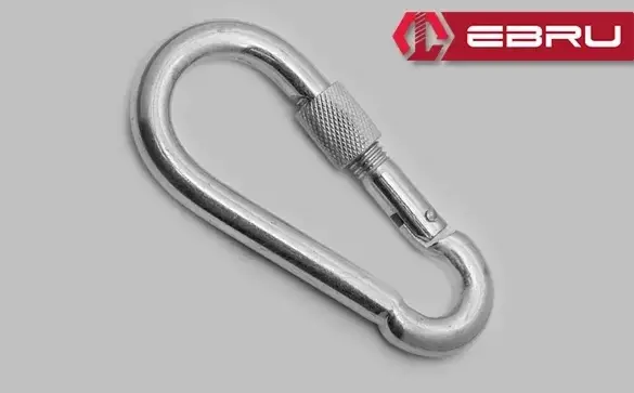 Vidalı Karabina, Kanca, Çengel 10mm - 25 Adet