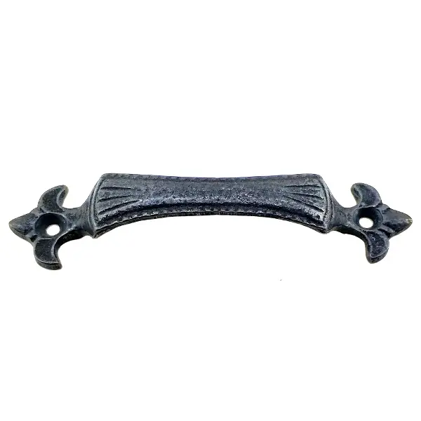 Antika Tarz Dekoratif Pirinç Lale Mobilya Kulbu - 27x115 Mm, Oksit