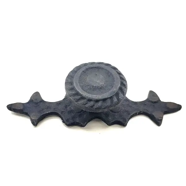 Antika Tarz Dekoratif Pirinç Çizgili Düğme - 25x80 Mm, Oksit