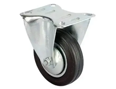 Servis Tekeri - Tablalı Siyah Sabit - Çap 150 Mm