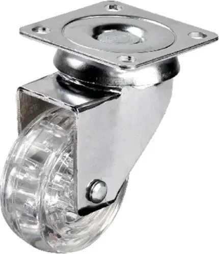 301 - 50x20 Mm Şeffaf Makaralı Tablalı Teker