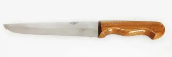 Bursa Kalın Küt Kasap Bıçağı No:4, 20 Cm - Ahşap Sap