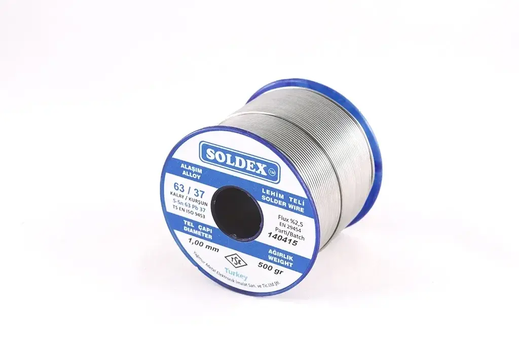 63-37 Lehim Teli 500 Gr 0,75 Mm - Sn:63 / Pb:37