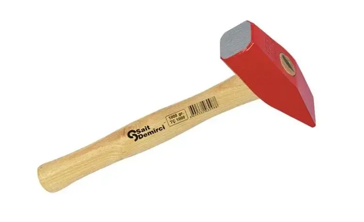 Boyalı Tesviyeci Çelik Çekiç 100 gr, Ahşap Saplı