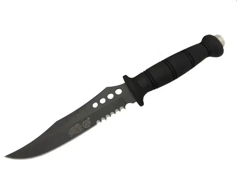 Sr S008b Lejyoner Tırtıklı Outdoor Bıçağı 29 Cm - Kauçuk Sap, Perçinli