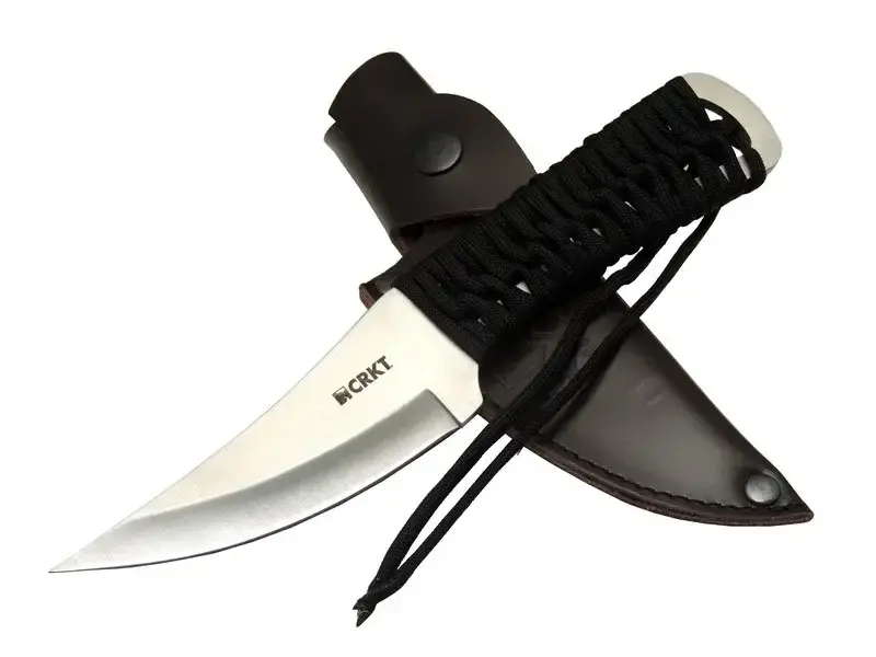 Crkt Scrub Fixed 2712 Wy Kamp / Outdoor Bıçak 22,5cm - İpli Sap, Deri Kılıflı