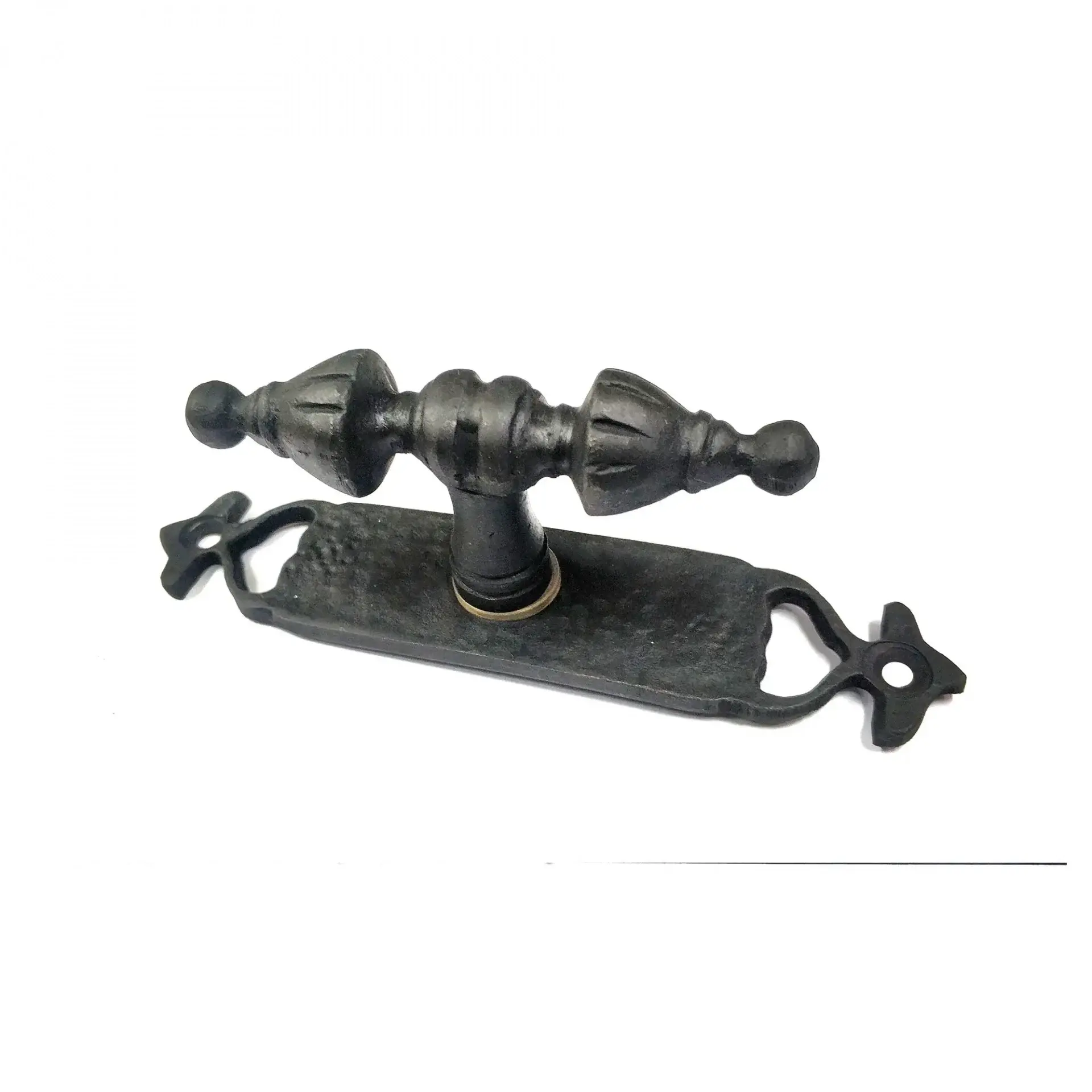 Antika Tarz Dekoratif Pirinç Burma Pencere Kolu - 152x32 Mm, Oksit