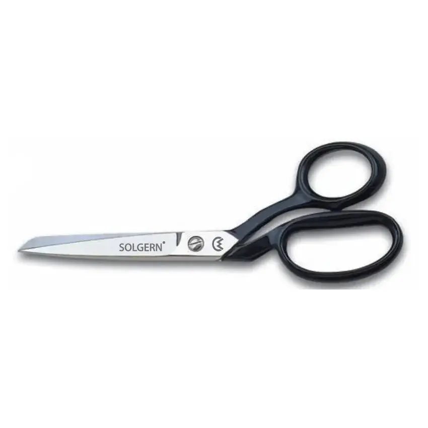 232-8 Tekstil / Yatık Regula Makası No: 8 İnç / 20,32 Cm - Nikel Kaplama, Siyah Saplı