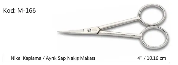 Europe Ayrık Saplı Nakış Makası Süper Kalite No:4 10,16 CM