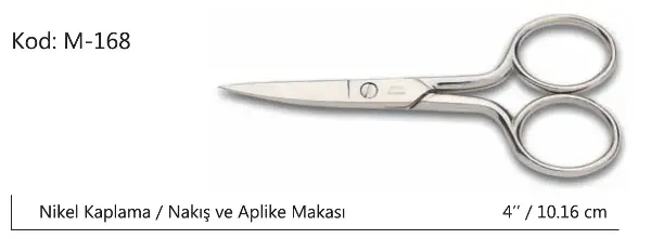 Europe Kalın Nakış Makası Süper Kalite No:4 10,16 Cm