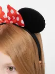 Kırmızı Fiyonklu Minnie Mouse Taç Fare Tacı Kafa Bandı-2