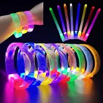 3 Modlu Pilli LED Işıklı Esnek Parti Bilekliği Beyaz-2