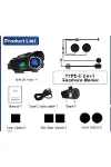 Q28 2X 2 Eşleşmeli Motosiklet Kask Bluetooth Kulaklık 1080p Kamera Su Geçirmez Intercom-3