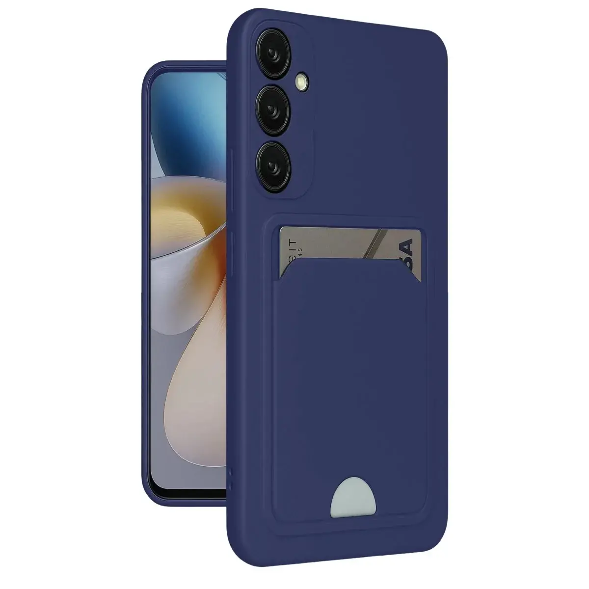 Samsung Galaxy A25 5g Kılıf Kelvin Kartvizitli Silikon - Lacivert