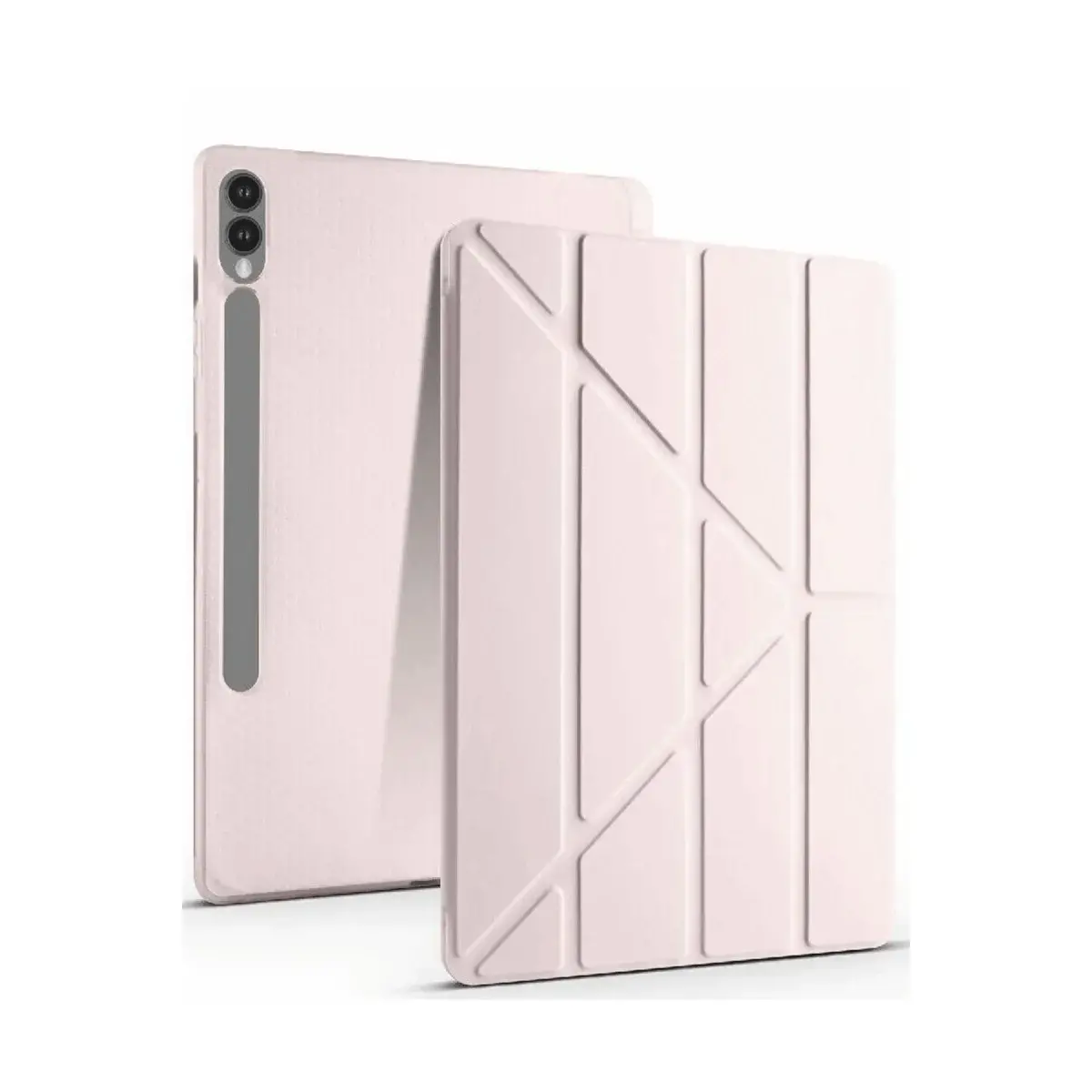 Samsung Galaxy X610 Tab S9 Fe Plus 12.4 Kılıf Kalemlikli Mars Tablet Kılıfı - Rose Gold