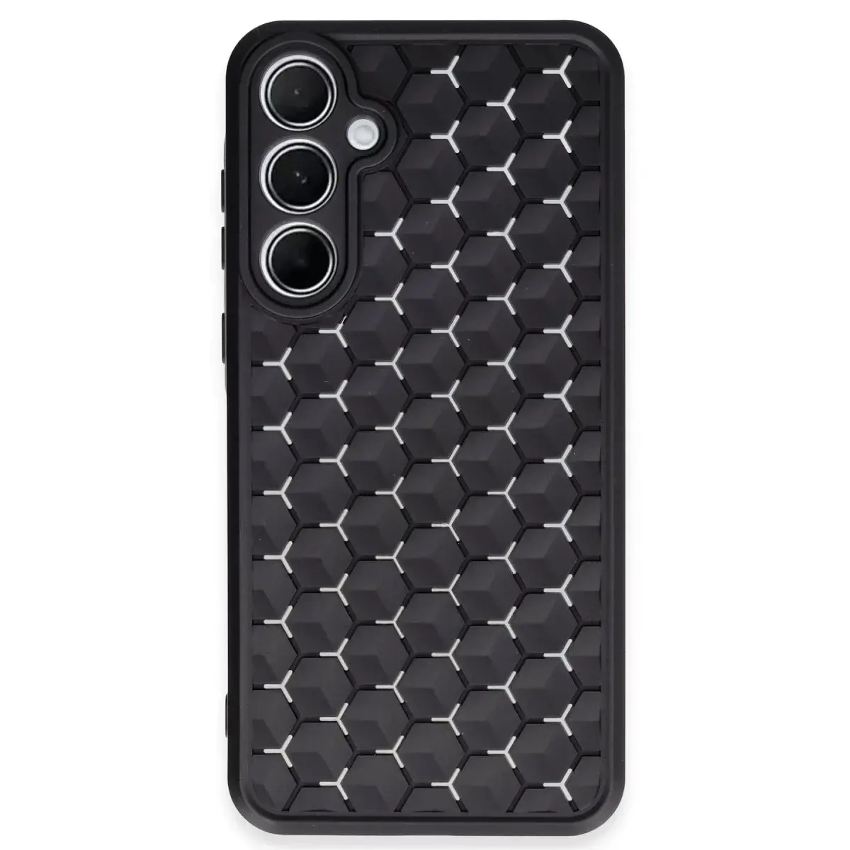 Samsung Galaxy A55 5g Kılıf Petek Silikon Kapak - Siyah