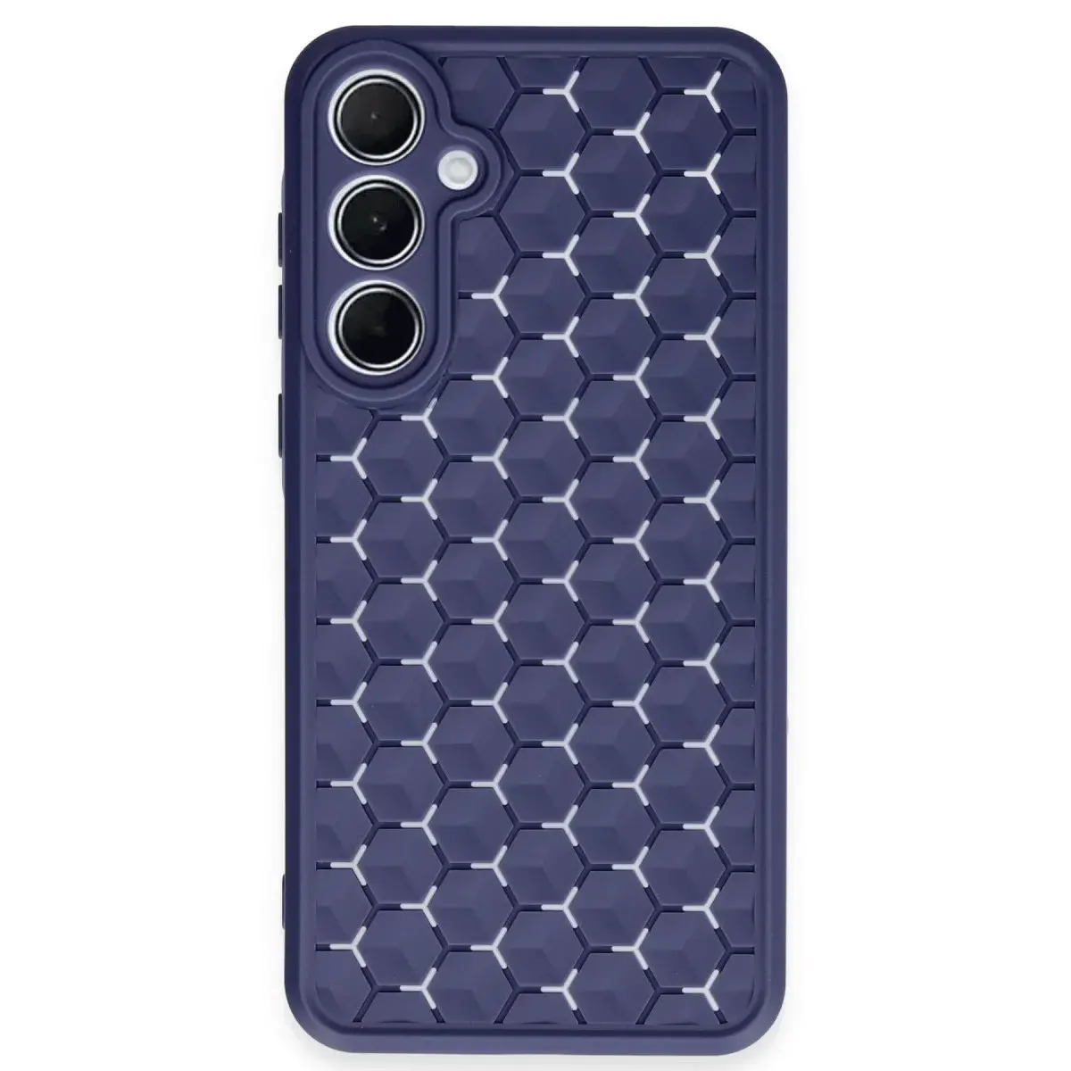 Samsung Galaxy A55 5g Kılıf Petek Silikon Kapak - Lacivert