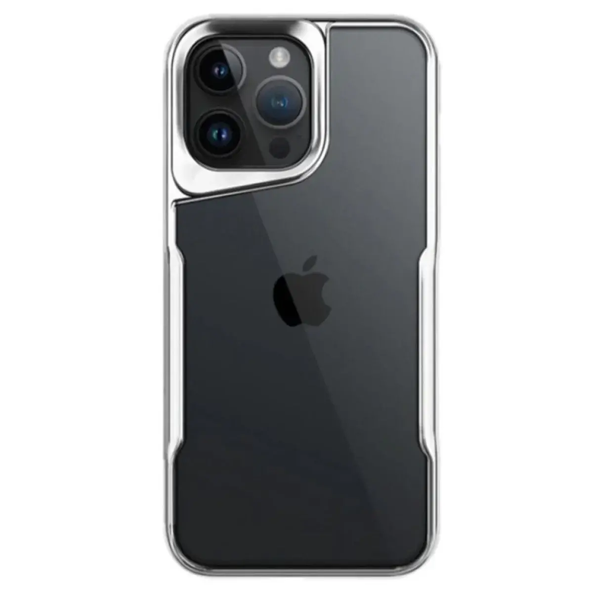 İphone 14 Pro Max Kılıf Boyi Silikon Kapak - Gümüş