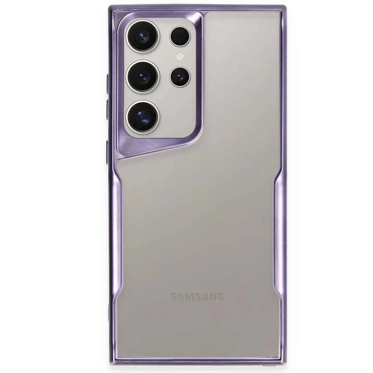 Samsung Galaxy S23 Ultra Kılıf Boyi Silikon Kapak - Derin Mor