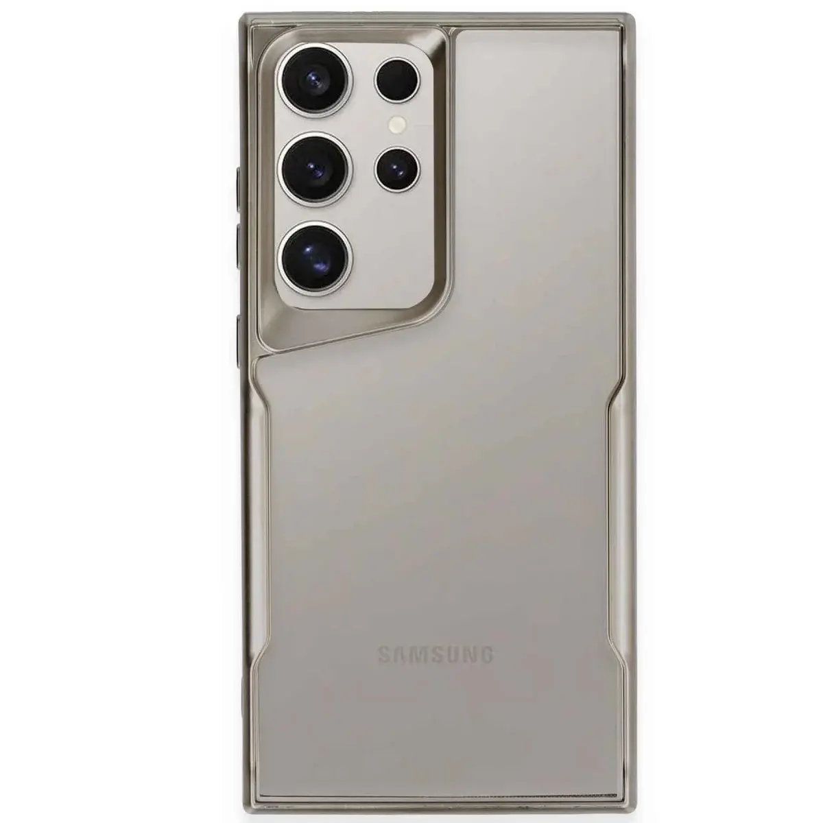 Samsung Galaxy S24 Ultra Kılıf Boyi Silikon Kapak - Titan Gri