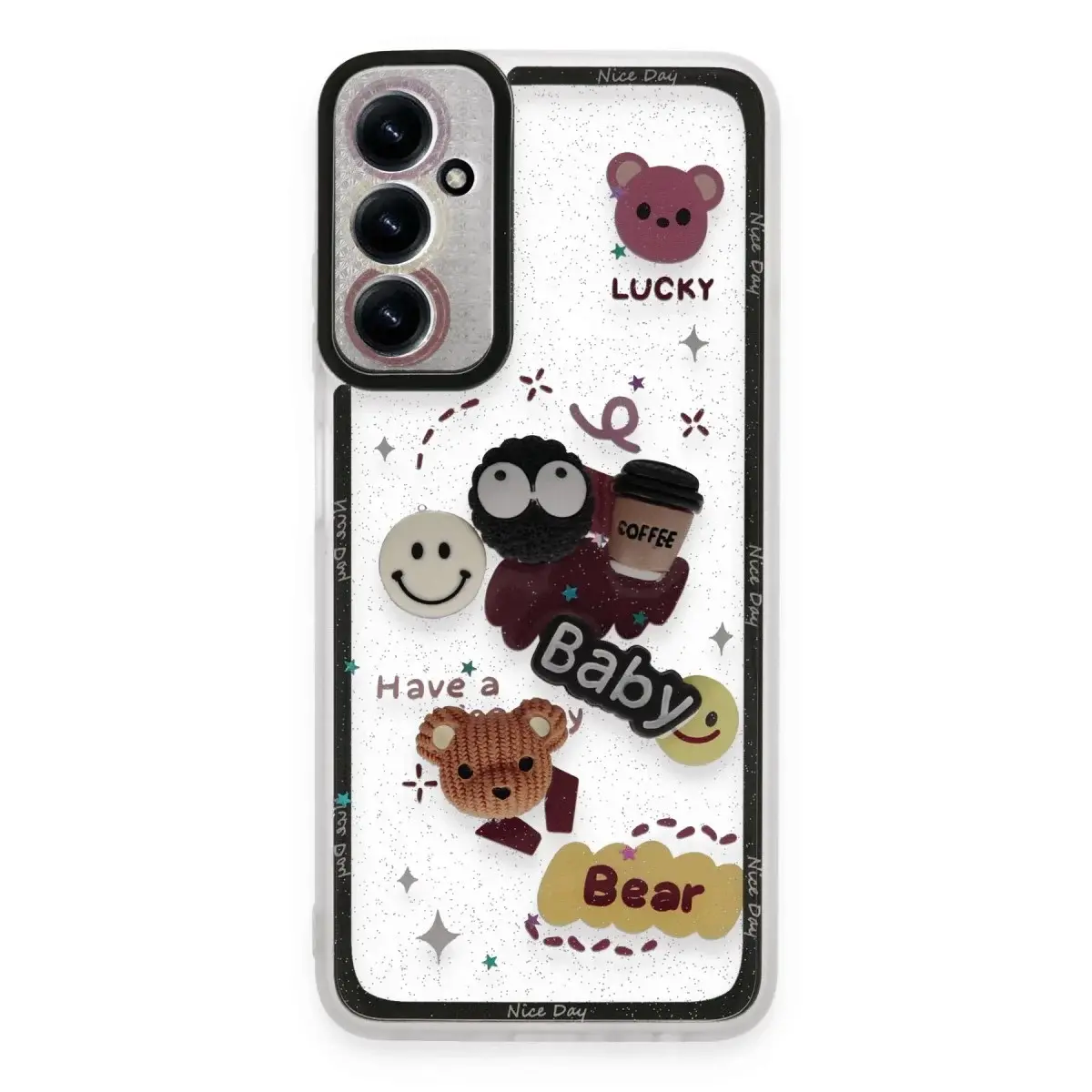 Samsung Galaxy A05s Kılıf Sweet Desenli Silikon Kapak - Sarı