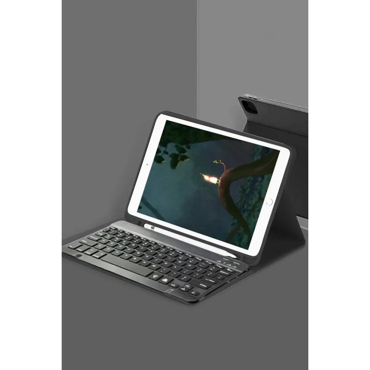 İpad 5 Air 9.7 Kılıf Kc01 Smart Klavyeli Tablet Kılıfı - Siyah