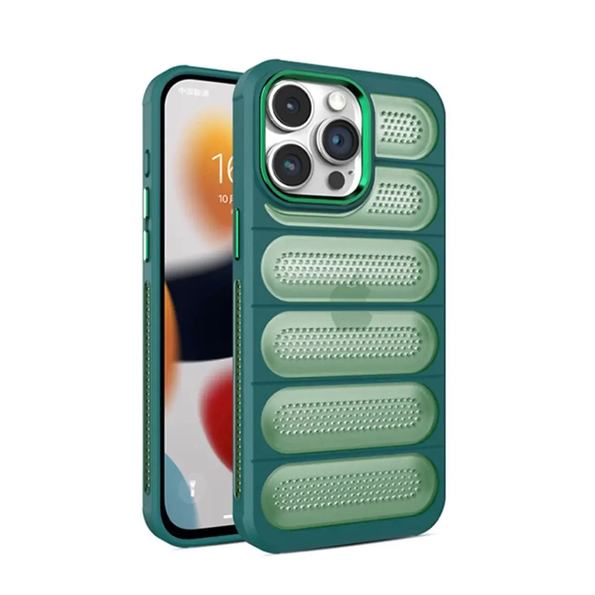 İphone 14 Pro Max Kılıf Airmax Silikon Kapak - Koyu Yeşil