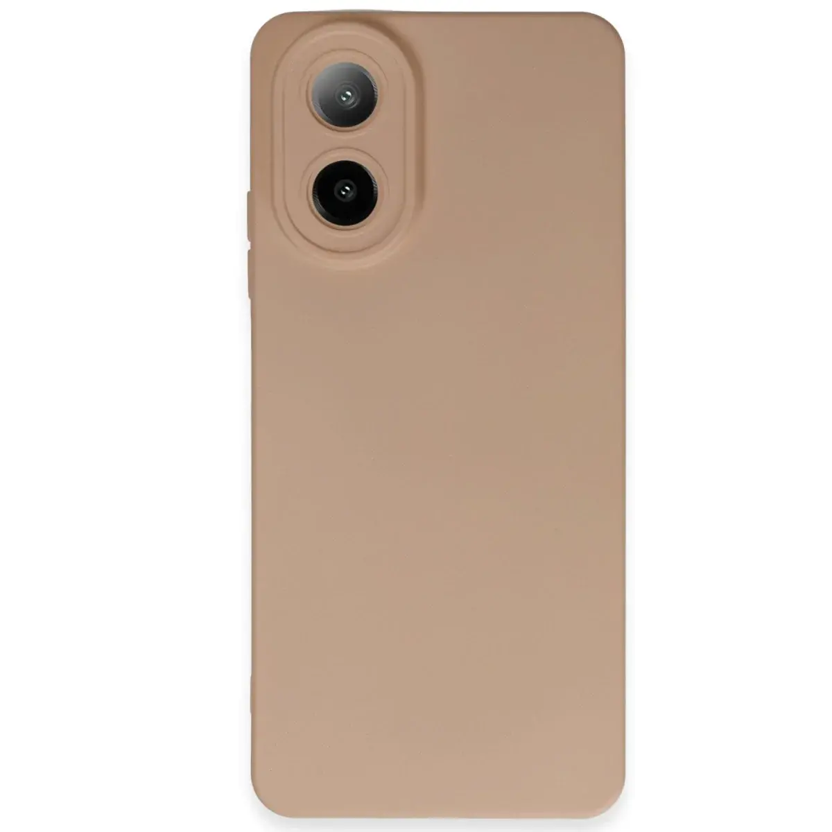 Oppo A38 Kılıf Nano İçi Kadife Silikon - Pudra
