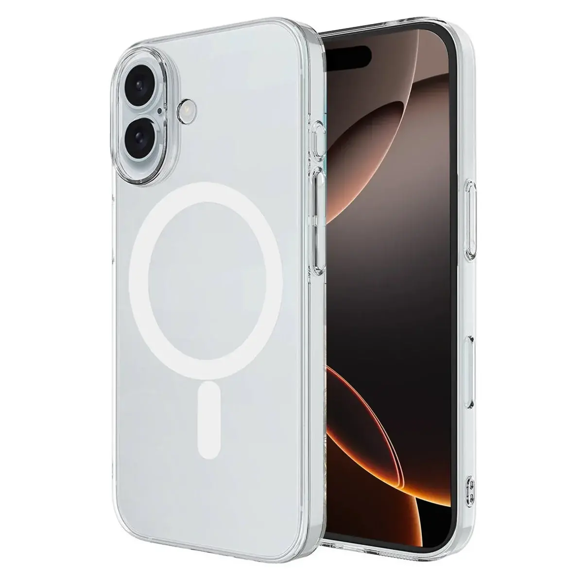 İphone 16 Plus Kılıf Magneticsafe Şeffaf Silikon - Şeffaf