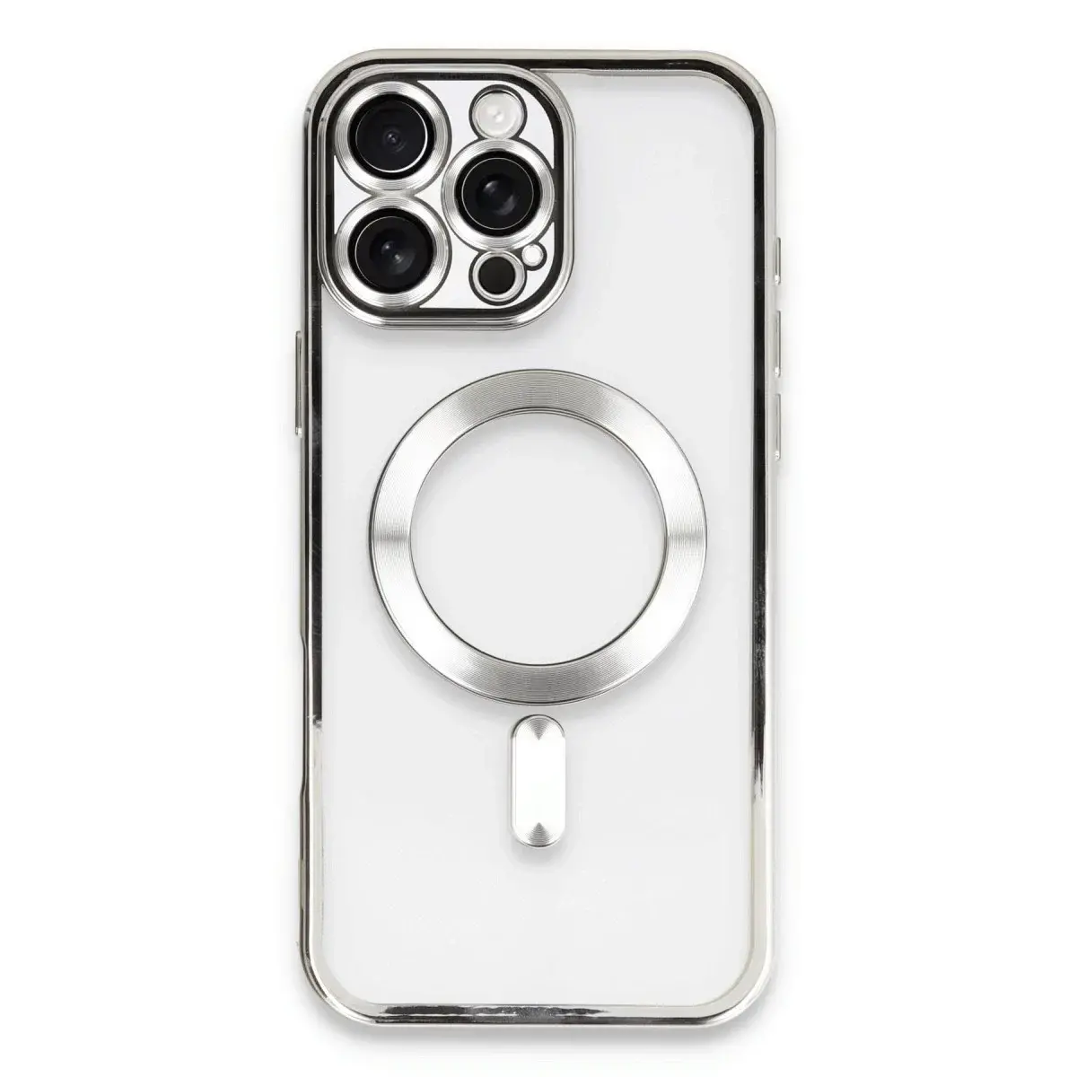 İphone 16 Pro Max Kılıf Kross Magneticsafe Kapak - Gümüş