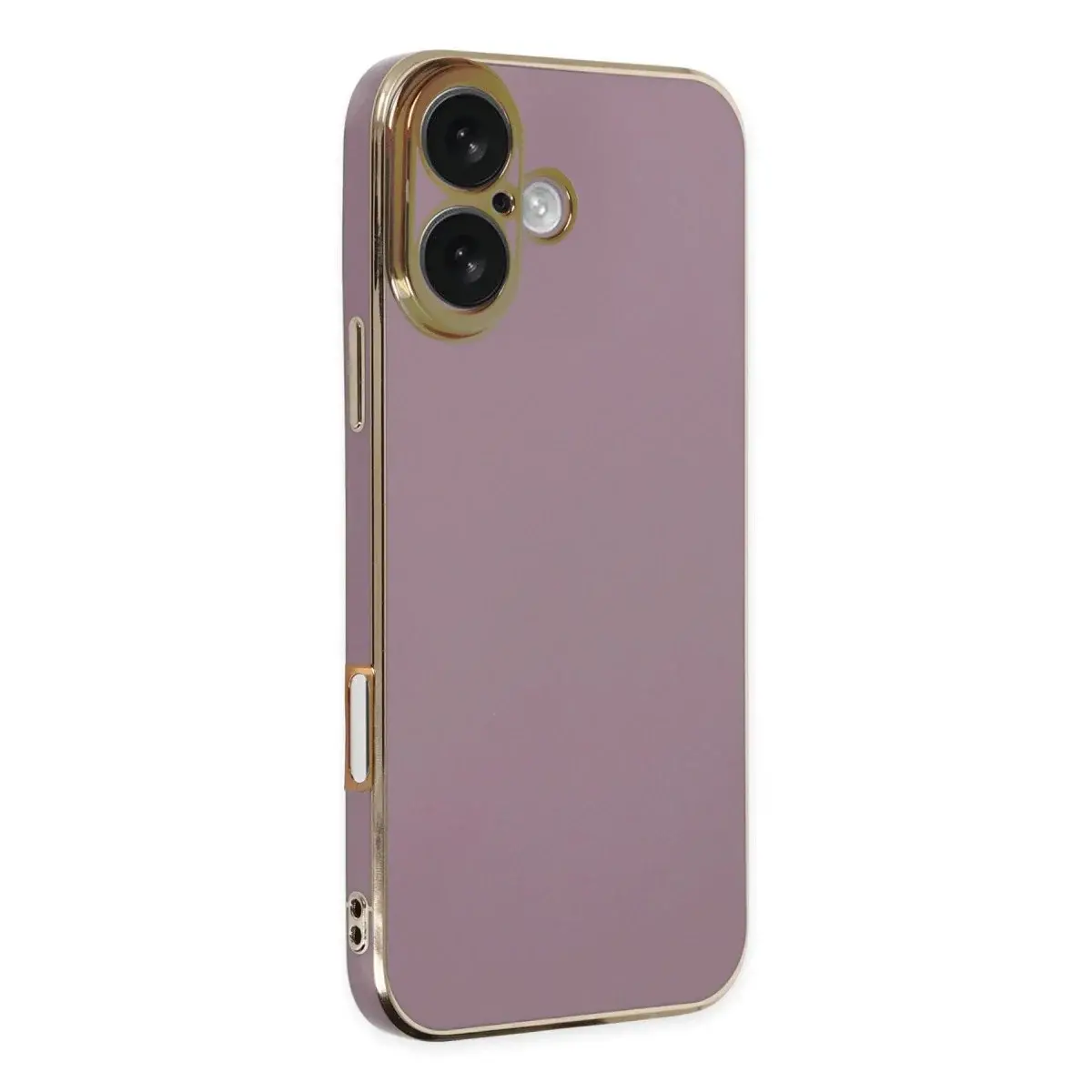 İphone 16 Kılıf Volet Silikon - Mor