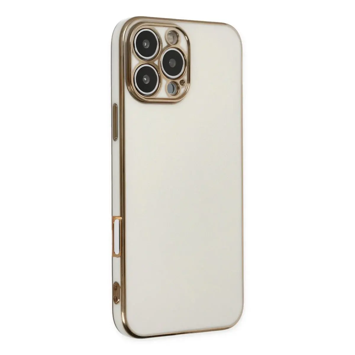 İphone 16 Pro Max Kılıf Volet Silikon - Beyaz