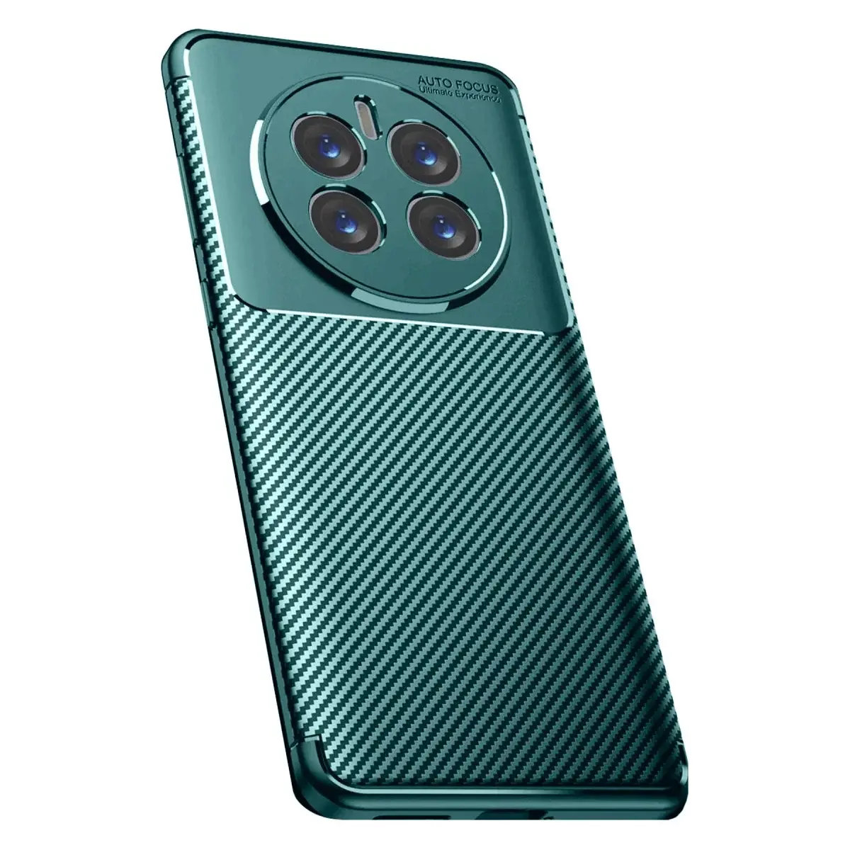 Realme 12 Pro Plus Kılıf Auto Focus Karbon Kapak - Koyu Yeşil