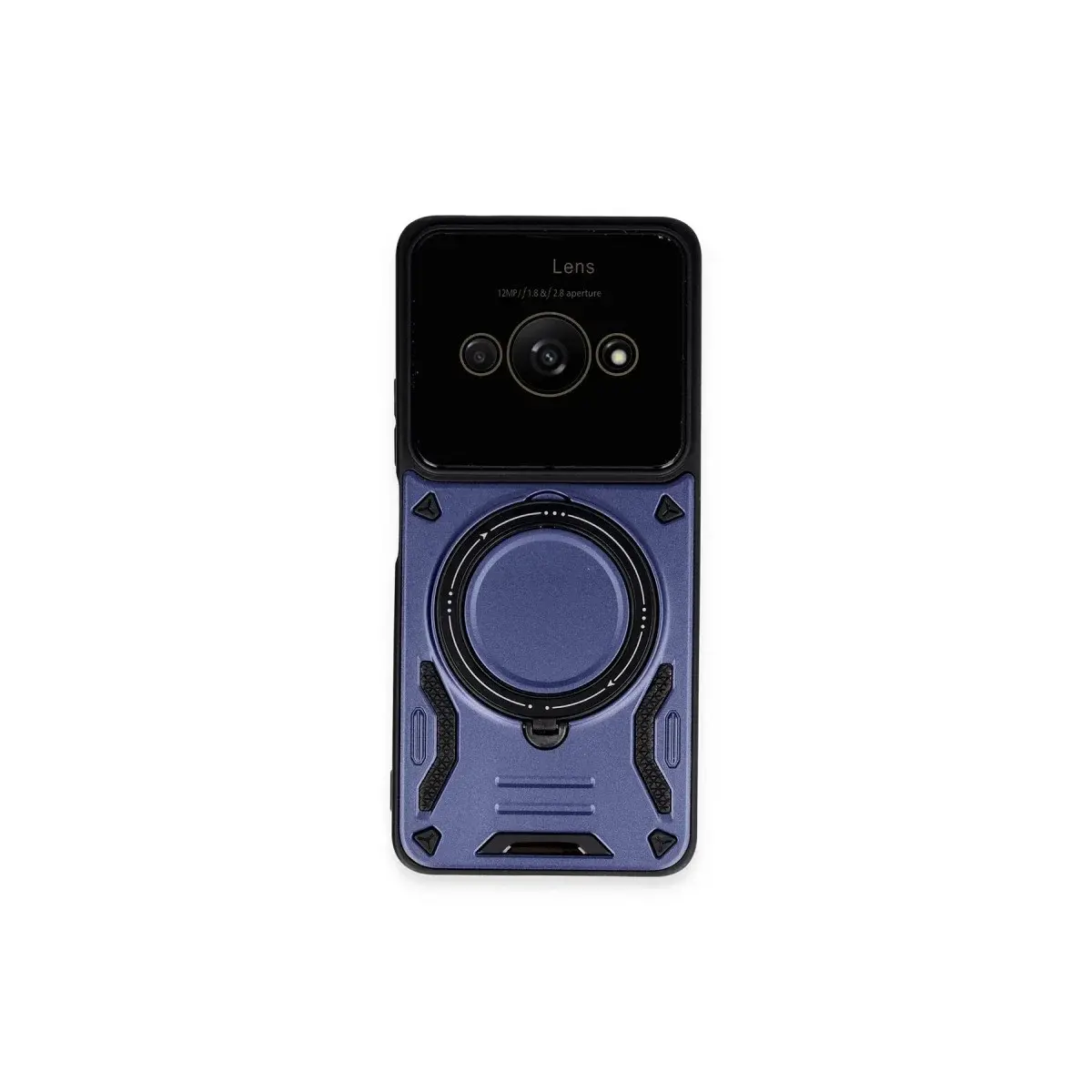 Xiaomi Poco C61 Kılıf Joy Lens Standlı Kapak - Lacivert