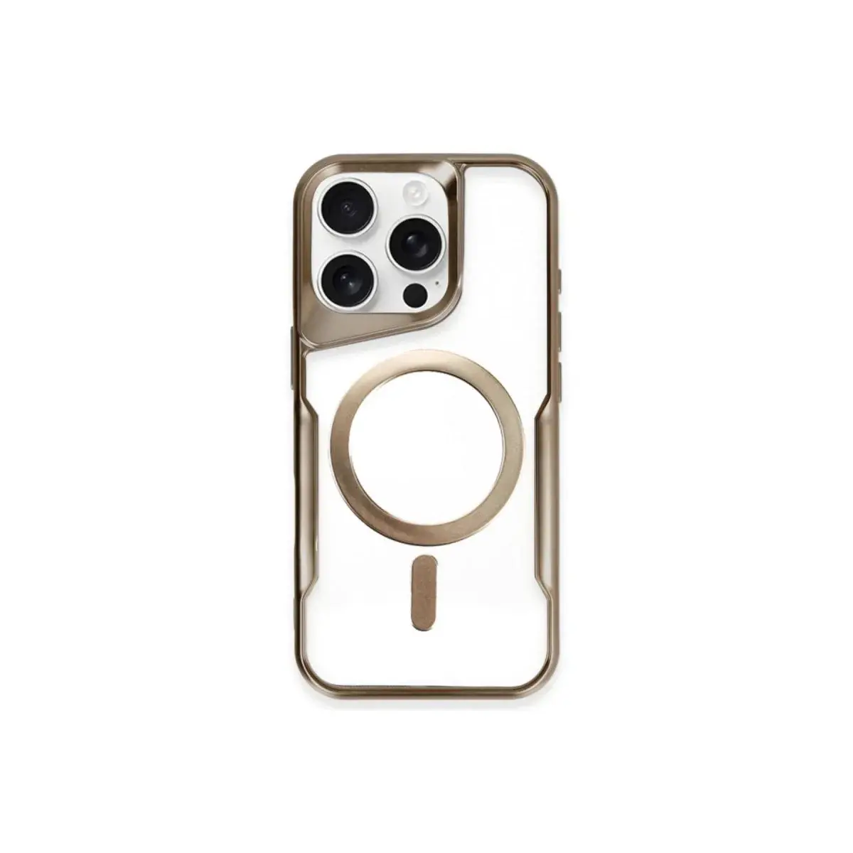 İphone 15 Pro Max Kılıf Boyi Magsafe Silikon Kapak - Kahverengi