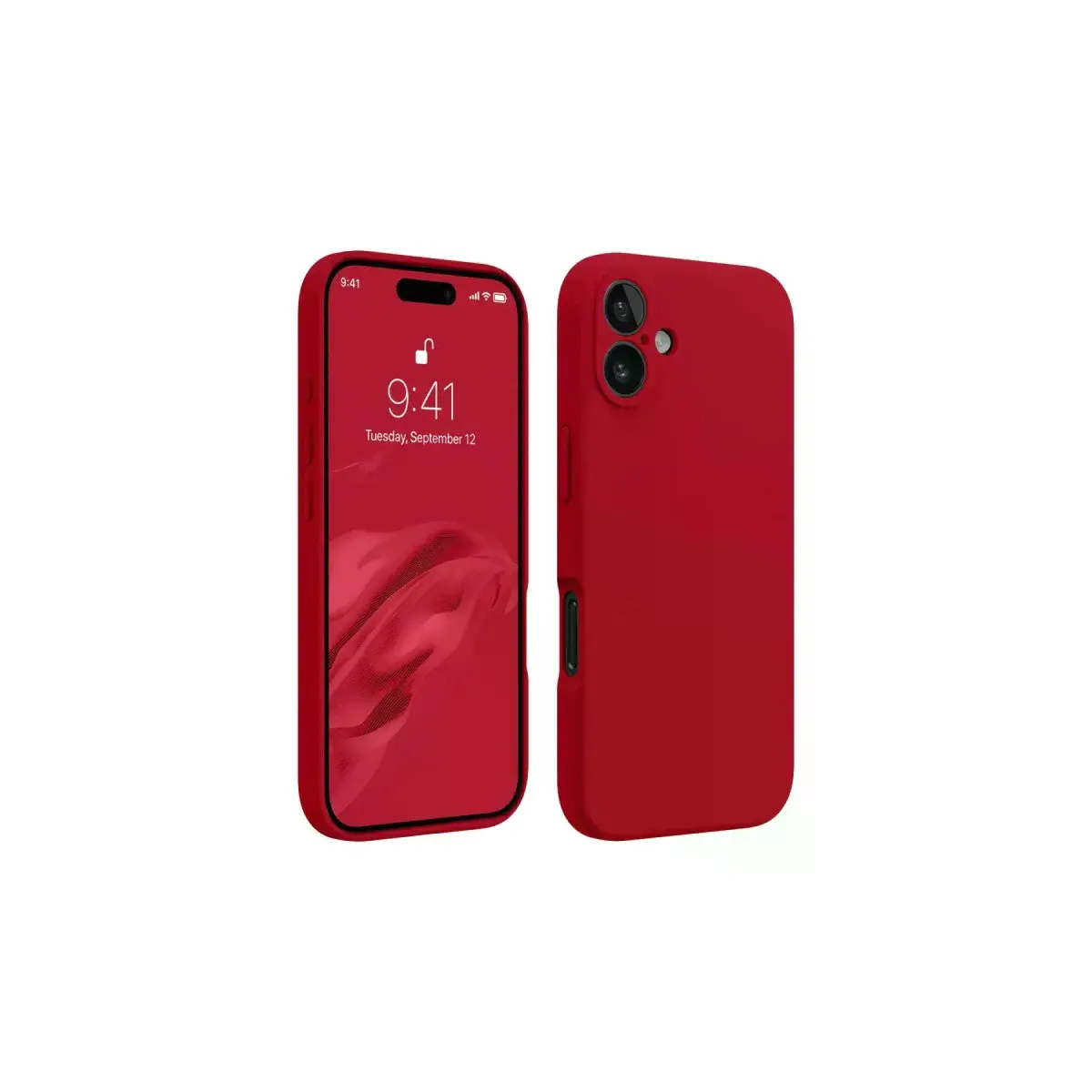 İphone 16 Plus Kılıf First Silikon - Kırmızı