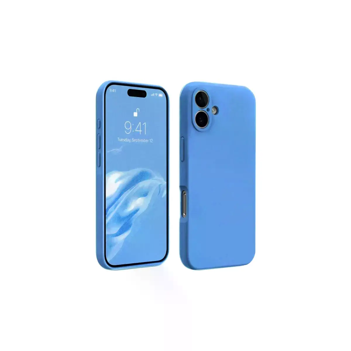 İphone 16 Plus Kılıf First Silikon - Mavi