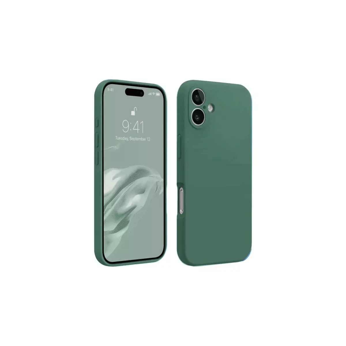 İphone 16 Plus Kılıf First Silikon - Koyu Yeşil