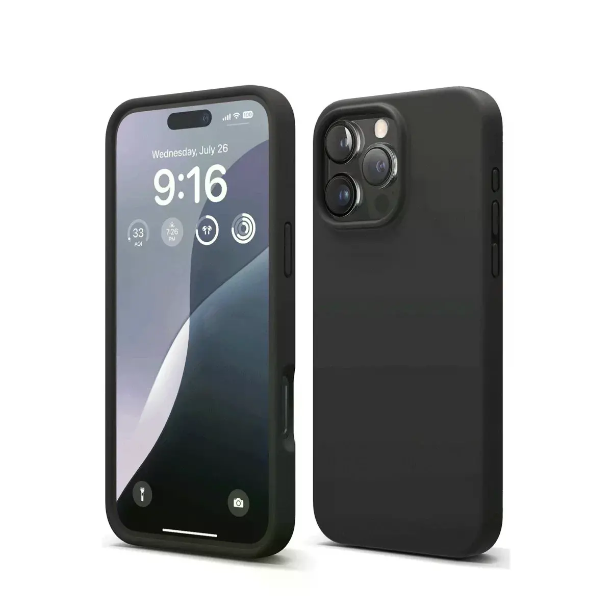 İphone 16 Pro Max Kılıf First Silikon - Siyah