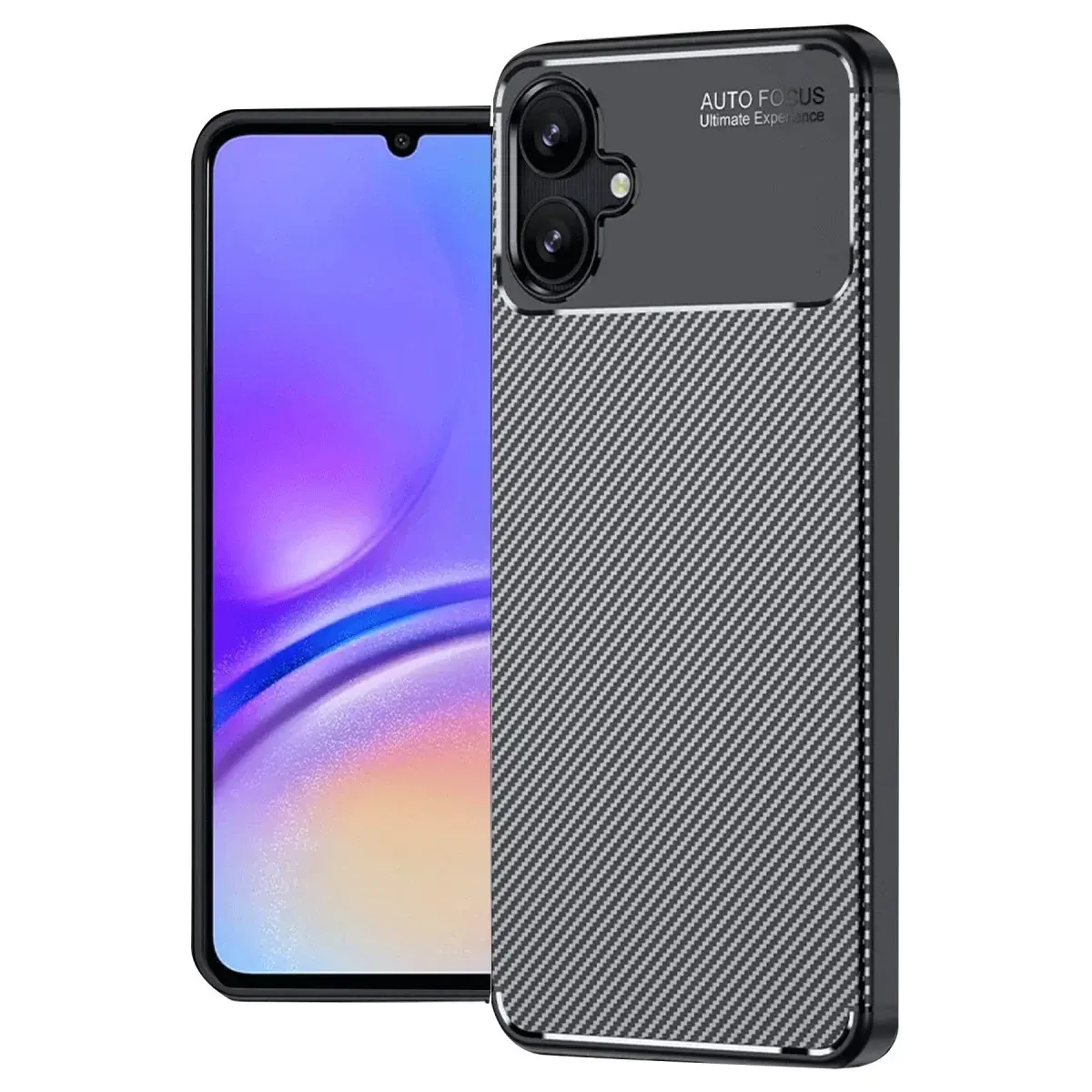 Samsung Galaxy A06 Kılıf Auto Focus Karbon Kapak - Siyah