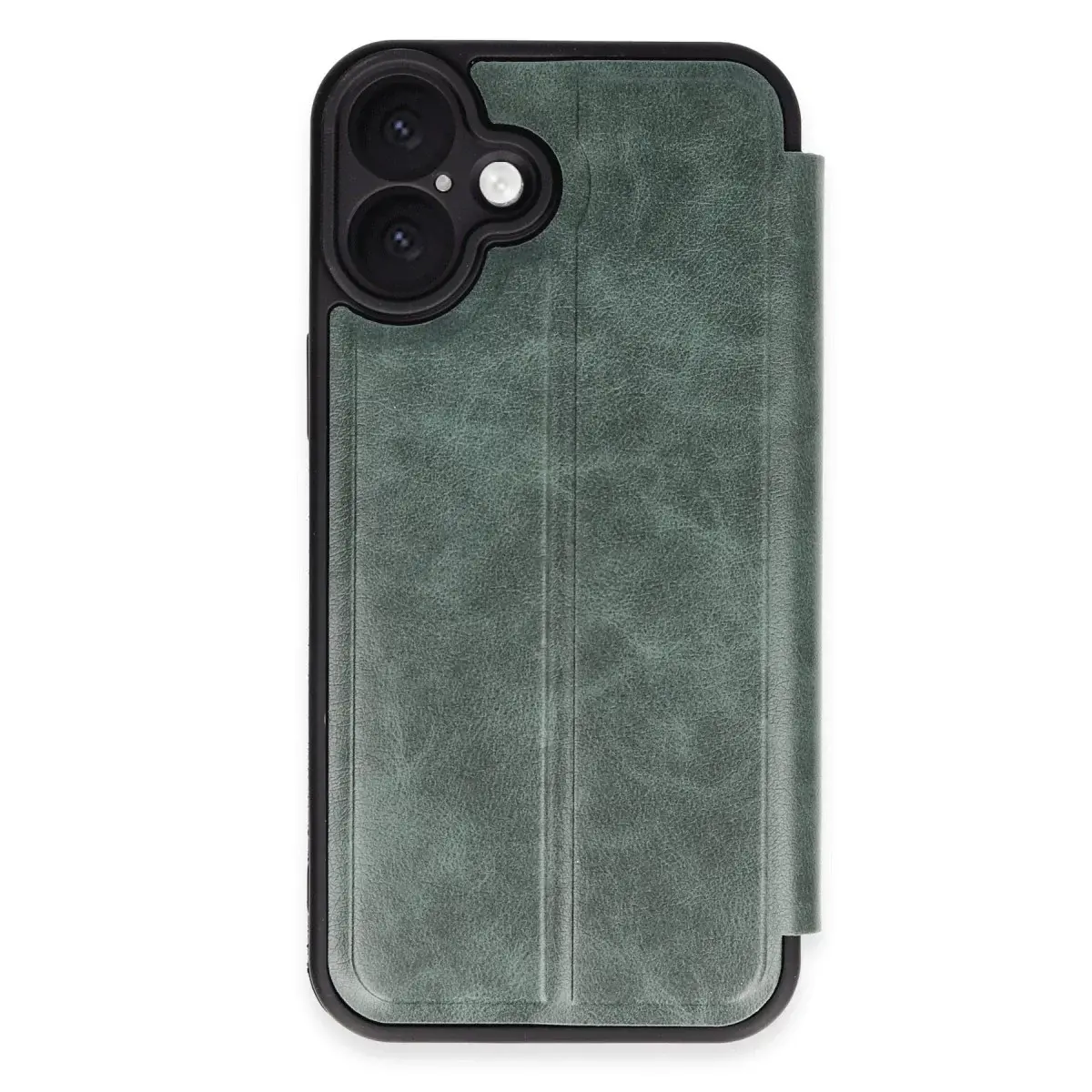 İphone 16 Plus Kılıf Flip Cover - Koyu Yeşil