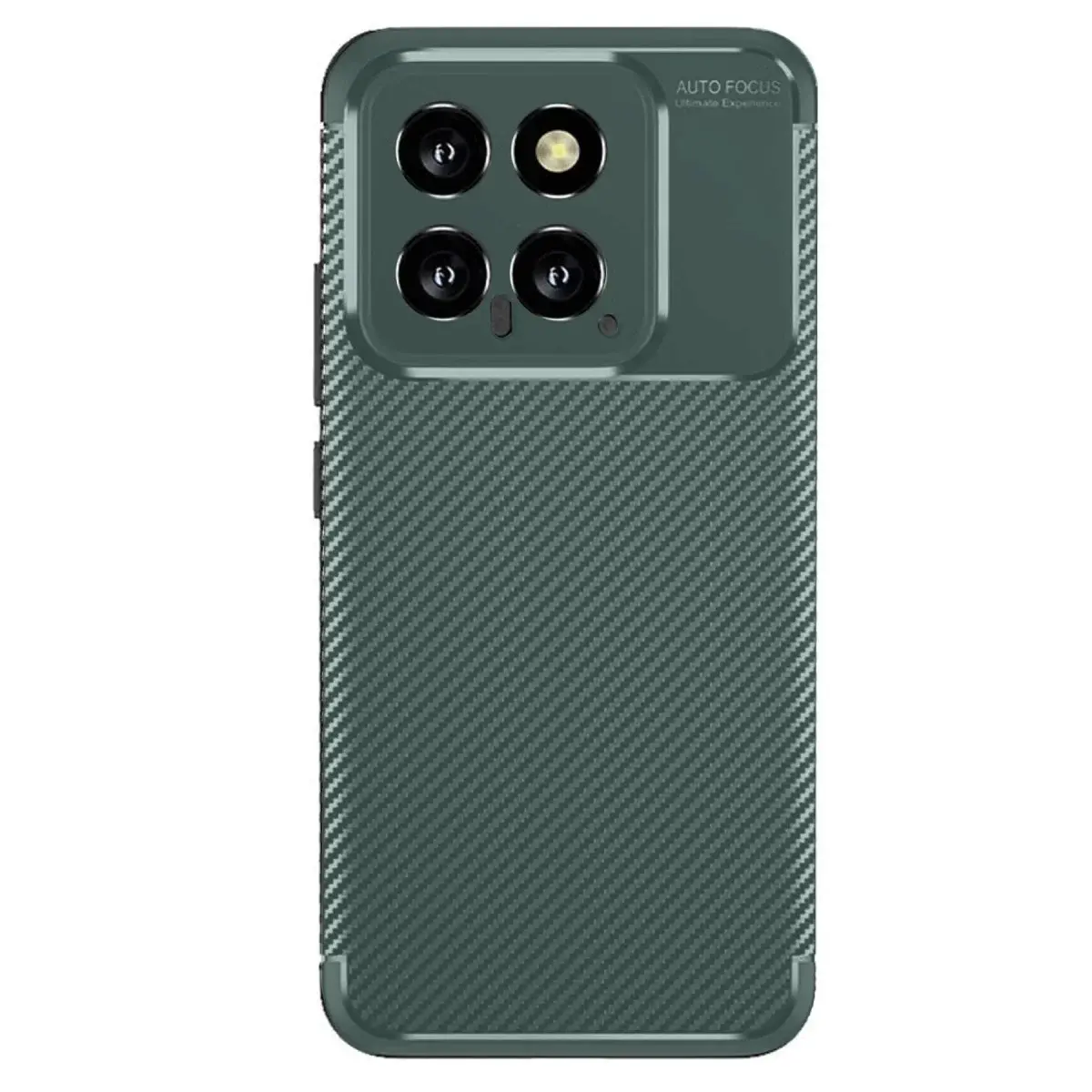 Xiaomi Mi 14t Kılıf Auto Focus Karbon Kapak - Koyu Yeşil