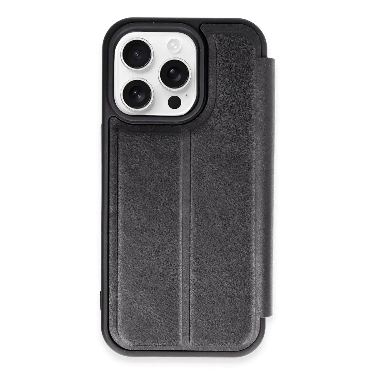 İphone 14 Pro Max Kılıf Flip Cover - Siyah