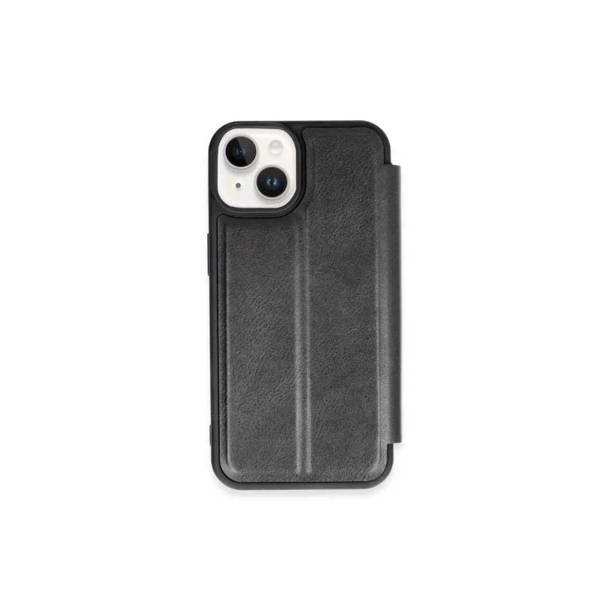 İphone 15 Kılıf Flip Cover - Siyah