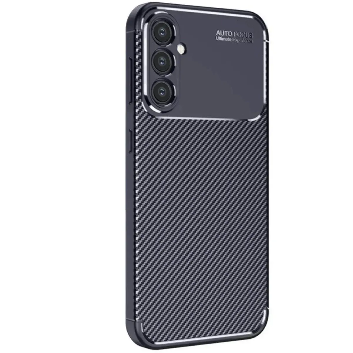 Samsung Galaxy S25 Kılıf Auto Focus Karbon Kapak - Lacivert